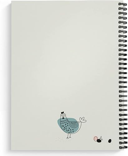 Miniatura 7 de Cuaderno de tapa blanda para cocinar con corazón de 8.5 x 11 pulgadas, 120 páginas de recetas, cubierta laminada brillante duradera, espiral de