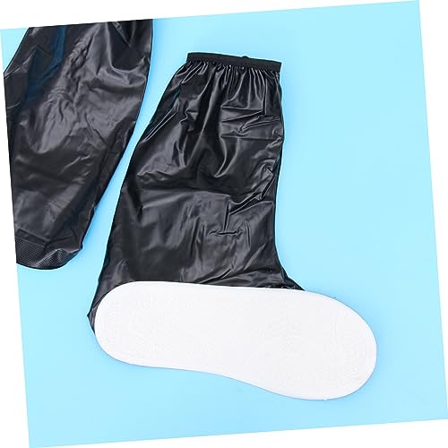 Cubrezapatos Reutilizables para Hombre con Cierre de Cremallera y Suela Antideslizante Negro XXL, Duraderos e Impermeables para Días de Lluvia miniatura 4