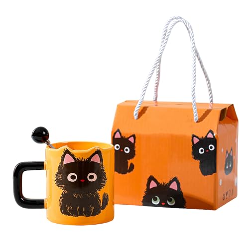 Amazon.co.jp: 【ペアマグカップ】陶器製 かわいい猫柄 大容量