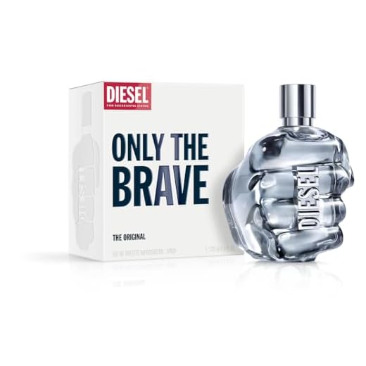 Diesel, Only The Brave, Eau De Toilette, Colonia fresca y poderosa para hombre, Limón fresco, acorde aromático de romero y de madera de ámbar, Perfume de lujo para hombre, Frasco de 125ml