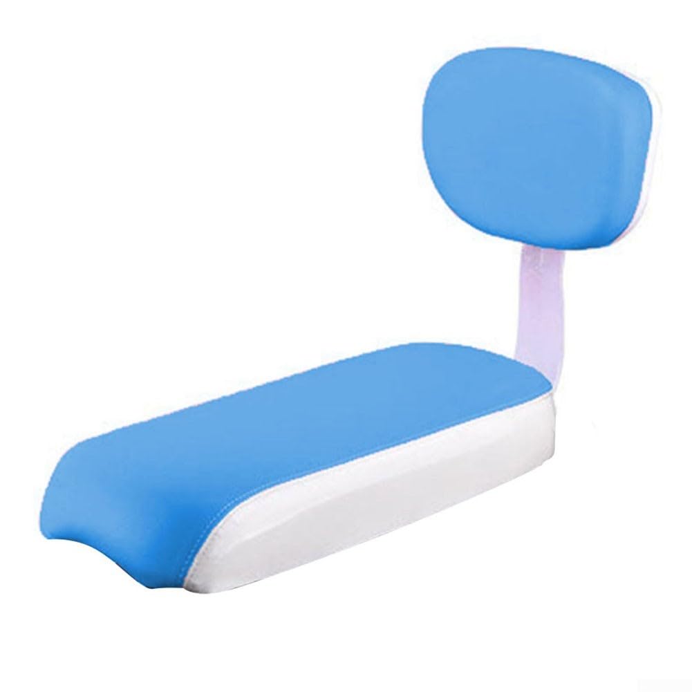 Seggiolino posteriore per bicicletta con schienale maniglia e pedali, supporto in acciaio al carbonio morbido, cuscino morbido per mountain bike, bici elettrica, adulti e ragazzi, blu, nero, rosa