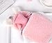 Premium Wärmflasche mit Weichem Bezug Abnehmbare 0.5 Liter Kinderwärmflasche Sichere und Haltbare Naturkautschuk Warm Hot Water Bottle Beste Geschenk(Hase-Rosa)