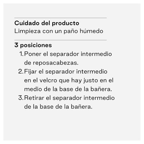 Miniatura 4 de Jané Bañera Hinchable 3 Posiciones, 30 Litros, Apto Desde El Nacimiento, Posiciones Evolutivas, Con Separador Y Reposacabezas, Azul