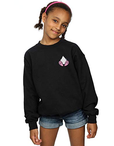Disney Girls Daisy Duck Backside Breast Print Sweatshirt Black 12-13 years