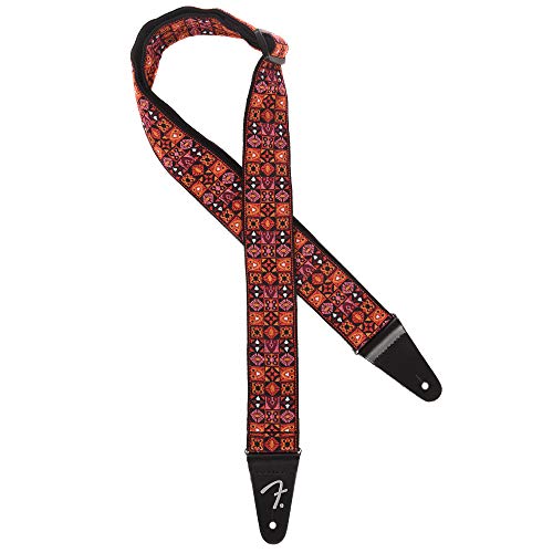 Fender Festival – Sangle de Guitare – Tissé d’inspiration Vintage – Design Mosaïque Rouge 0990638009 - Les Beatles, Paul McCartney, John Lennon, RIngo Starr, George Harrison Fender Festival - Sangle de Guitare - Tissé d'inspiration Vintage - Design Mosaïque Rouge 0990638009