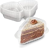 MT Products Clear Cheesecake Slice Container 8 oz. - Small Triangular Pie Containers with Hinged Lid (Pack of 20) - Made in the USA