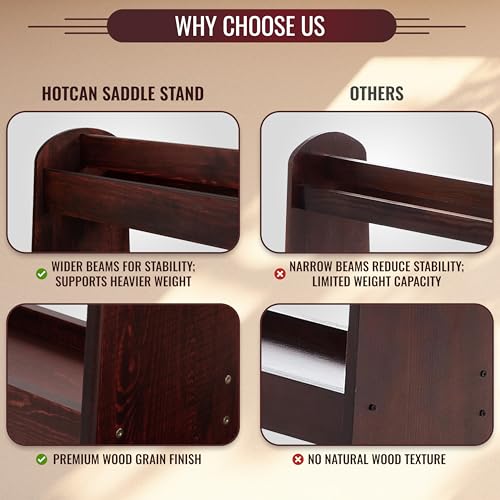 image for HOTCAN Pine Wood Saddle Rack – Ideal Saddle Stand for Western Horse 