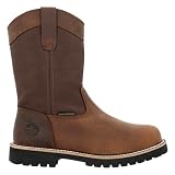 Georgia Boot Core 37 Steel Toe Waterproof 10" Pull-On Work Boot, Brown, Size 11.5(M)