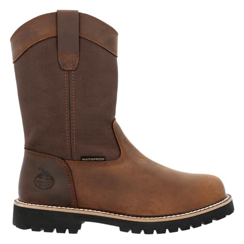 Image of Georgia Boot Men's Core 37 Steel Toe Waterproof Work Boot, Brown, 10.5 UK