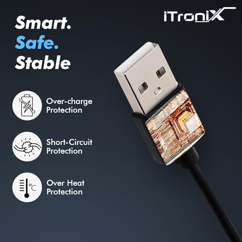 Image of iTronix Charging Cable For Fire Bollt Ninja Call Pro /Fire Bollt Ninja Call Pro Plus /Fire Bollt Ninja Call Pro Max Smartwatches