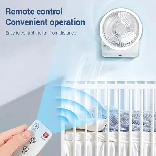 Image of Zemic 4000mAh High Speed ๐๐๐๐ก๐๐ซ๐ ๐๐๐๐ฅ๐ Table Fan for Home, ๐๐ฌ๐๐ข๐ฅ๐ฅ๐๐ญ๐ข๐ง๐ ๐๐๐ง with ๐๐๐ ๐๐ข๐ ๐ก๐ญ | ๐๐๐ ๐๐๐ซ๐ฌ๐จ๐ง๐๐ฅ Fan, ๐๐๐ฆ๐จ๐ญ๐ Control ๐ ๐๐ฉ๐๐๐ (White)