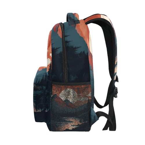 Sac à dos Nature Mountain SKYSHU étanche pour ordinateur 16 pouces avec poches
