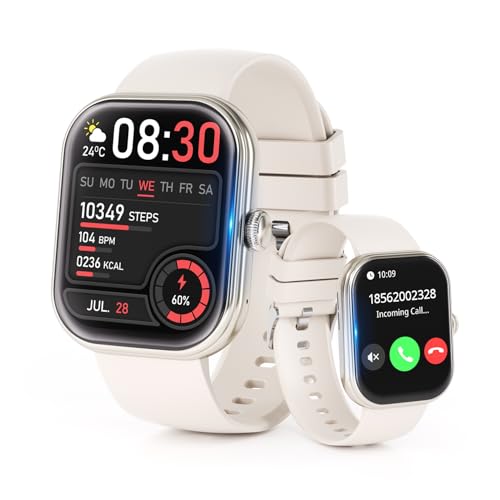 �X�}�[�g�E�H�b�`�y2026�N�ŐV���� 1000mAh�d�r&�ی�t�B�����t���z iPhone�Ή� �A���h���C�h�Ή� Smart Watch Bluetooth6.0 2.01�C���`���� �����ʌv �r���v IP68�����h�� �������o�b�e���[ �ʘb�@�\�t�� ��