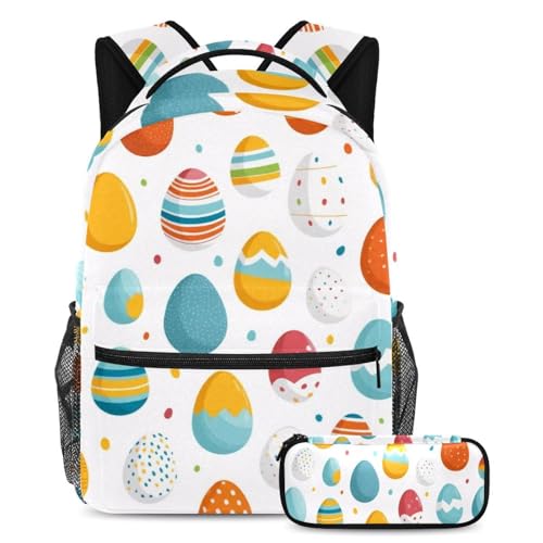 Cartables ensemble de 2 ergonomique et spacieux motif œufs de Pâques