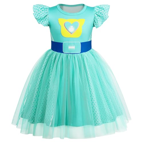 Image of Marendyee Girls Halloween Costume Dress Tulle Mesh Cosplay Dresses Flutter Sleeve Kids Costumes