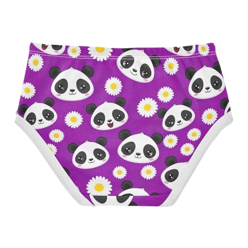 Joisal Cute Cartoon Panda Purple Girls Underwear Toddlers 2t Cotton Panties for Girl Fun Underpants Briefs2