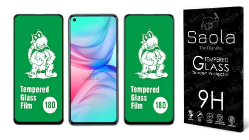 Image of Saola 18D Tempered Glass With Inbuilt AirBag Borders For Realme C17 (Pack Of 2) with Free Installation Kit. Full screen Coverage - 6.5 inch