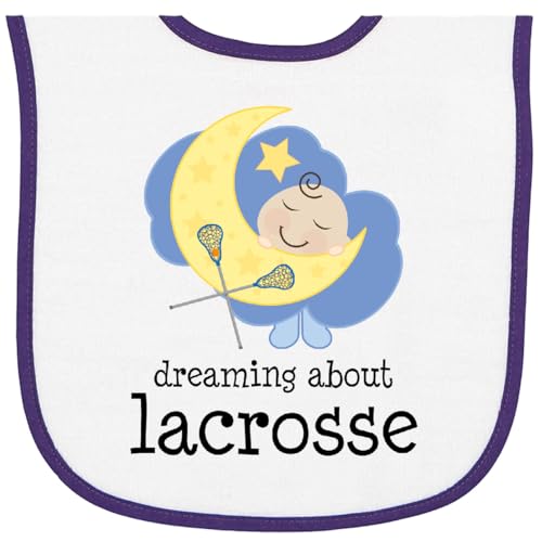 inktastic Lacrosse Baby Dream About Baby Terry Cloth Bib