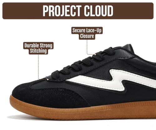Image of Project Cloud Non-Slip Fashion Sneakers for Women, Lace-Up Shoes | Memory Foam Insole Trendy Womens Footwear - Comfortable Casual Womens Sneakers - Stylish Shoes Women Breathable Footwear