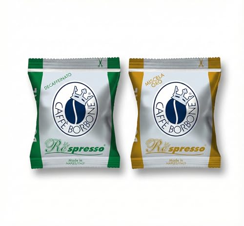 Caffè Borbone Respresso, Kit Degustazione 200 Capsule - (Miscela Oro - 100 Capsule - Miscela Dek 100 Capsule) - Compatibili Con Le Macchine Ad Uso Domestico Nespresso *