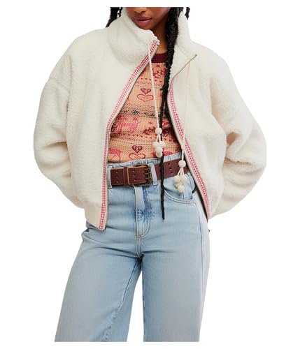 Free People ALPINE SHERPA CARDI White Swan Medium