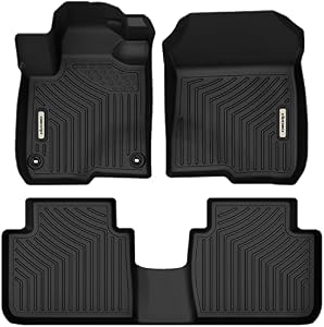 OEDRO Floor Mats Compatible for Honda HR-V 2023, Custom Fit HRV All-Weather Car Floor Mats, Includes 1st and 2nd Row Full Set Liners, Black