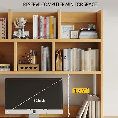 Scaffale da scrivania autoportante, 80 cm, libreria per casa, ufficio e studio, soluzione elegante per studenti e spazi di lavoro, funzionale per libri e forniture