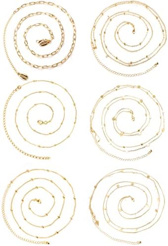 Taillenkette Gürtel Für Damen – 120 Cm, Mehrschichtig Aus Metall, Verstellbar Mit Strasssteinen
