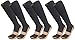 Plus Size Wide Calf 15-20mmHG 3-Pairs Graduated Copper Compression Socks For Men & Women