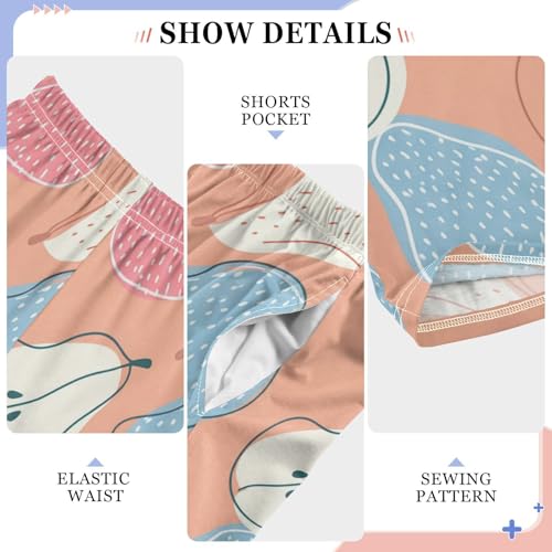 J JOYSAY Stylized Pears Drawing Salmon Pajamas Pants Soft Long Pajama Bottoms Lounge Sleep Pants Size S-XL4
