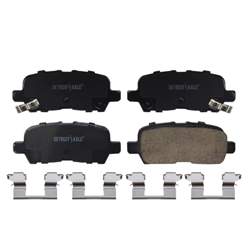 Image of Detroit Axle - Rear Brake Pads for Chevrolet Impala Pontiac Grand Prix Buick Allure LaCrosse, Ceramic Brake Pads w /Hardware Replacement