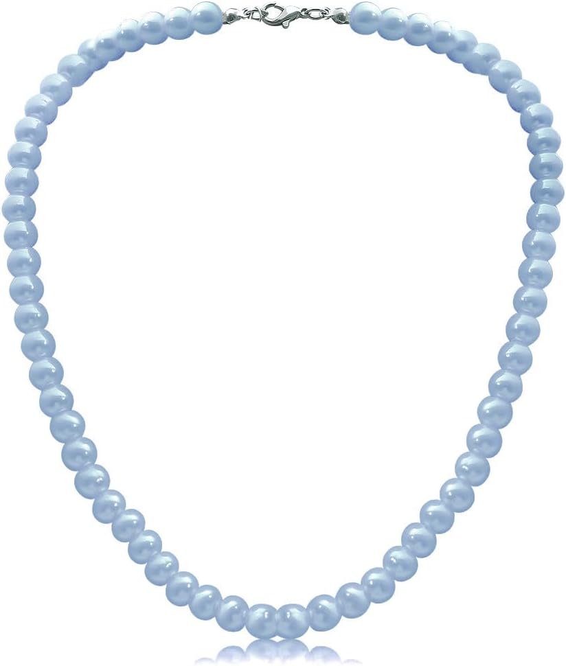 8mm Pearl Choker Necklace Multicolor 1920s Dainty Beads Necklace Costume Prom Party Statement Jewelry for Women