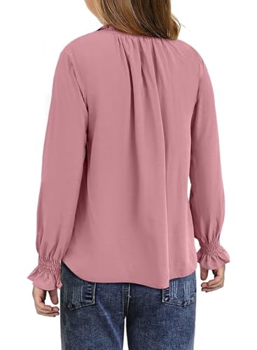 Image of DOKOTOO KIDS Girls Dress Shirt Long Sleeve Blouse Fall Tops Size 7-15 Years