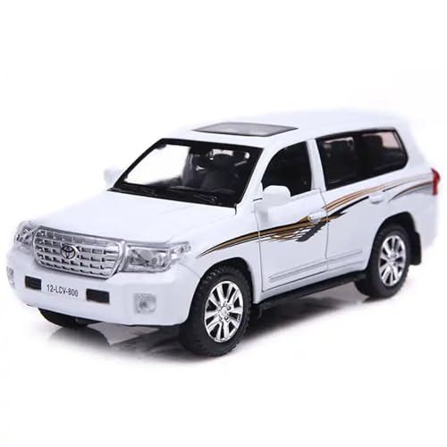 Image of Metal Pull Back Diecast Car Suv 1:32 Land Cruiser 4 Door Pull Back Car Model With Sound Light Boys Gifts Toys For Kids?Pack Of 1?, Multicolor