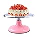 Rotación De 10 Pulgadas Plato Giratorio Para Tartas Gira Suavemente Giratorio Pastel Stand Pastel Decoración Kit Display Stand Herramientas De Horneado Accesorios Suministros Para -Rosa 10 pulgadas