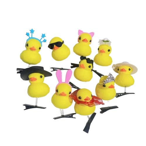Miffia 小さなアヒル 10個入りパック ヘアアクセサリー ヘアピン リボン 髪飾り 結婚式 髪留め 着物 大きめ かみどめ ヘアクリップ ヘアピン おしゃれ ハロウィン 留袖 髪飾り 母親 (B【 ランダムに10個】)