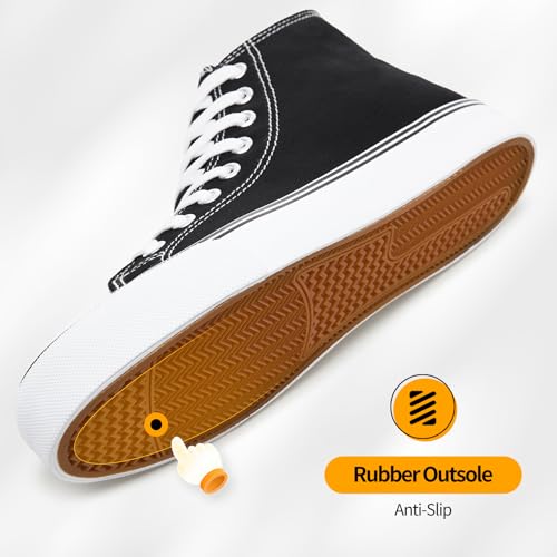 ZGR Womens High Top Canvas Sneakers,Lace-up Canvas Shoes,Casual Tennis Walking Shoes4