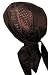 Fiumara Apparel Professionals Vented Head Wrap Black Ideal for Chef Hat Cotton - Made in USA