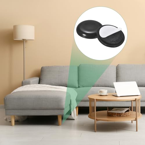 Image of M METERXITY 24-Pack Furniture Sliders, 1 inch Diameter EVA Foam Felt Pad Self-Adhesive Mover Glides for Carpet /Chair /Tables, Furniture Round Pads Floor Protectors [Black]