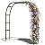 Metal Garden Arch,7.8 Feet High x 5.5 Feet Wide Sturdy Metal Arbor with Sharp Ends for Climbing Vines and Plants,Weddings Quinceaneras Party Decoration