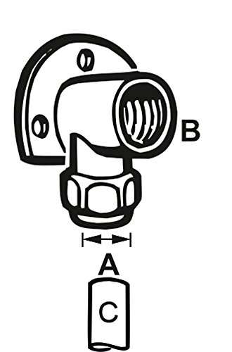 Cornat TEC582614 Wandscheibe 1/2 Zoll x 10 mm, chrom (Packung mit 2)