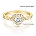 MDFUN Luxurious Gold Plated Cubic Zirconia Infinity Love Solitaire Promise Eternity Ring (gold-plated-brass, 7)