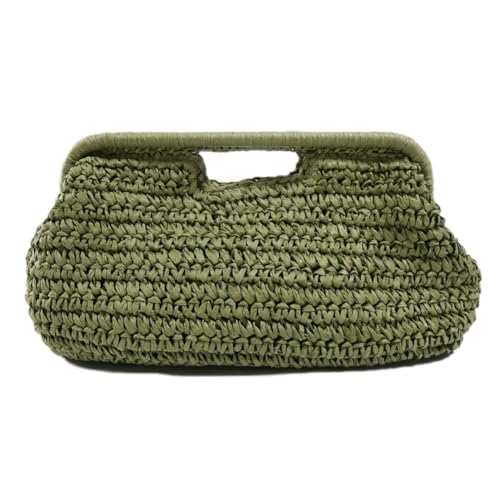 Large Straw Clutch Bag for Women Summer Satchel Purse Fashion Woven Top Hanlde Handbags for Beach Vacation