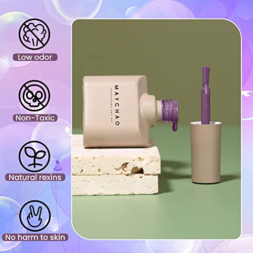 Maychao 15Ml Gel Nail Polish 1Pc Purple Nail Polish Soak Off Uv Led Nail Gel Polish Nail Art Starter Manicure Salon Diy At Home, 0.5 Oz #TOP3