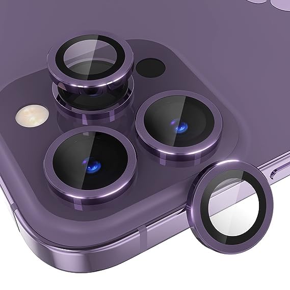 CLITZ Camera Lens Protector Compatible for i Phone 14 Pro/i Phone 14 Pro Max 2022 Tempered Glass [Keep Original Camera Metal Individual Ring] Upgraded Camera Lens Guard Cover Protector (DEEP Purple) (B0CG6PWWY3) Amazon Price History, Amazon Price Tracker