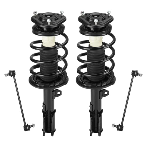 Front Struts Assembly & Sway Bar Links for 2003 2004 2005 2006 2007 2008 Toyota Corolla, Shock Absorber w/Coil Spring Replace 172115 172114 4PCS