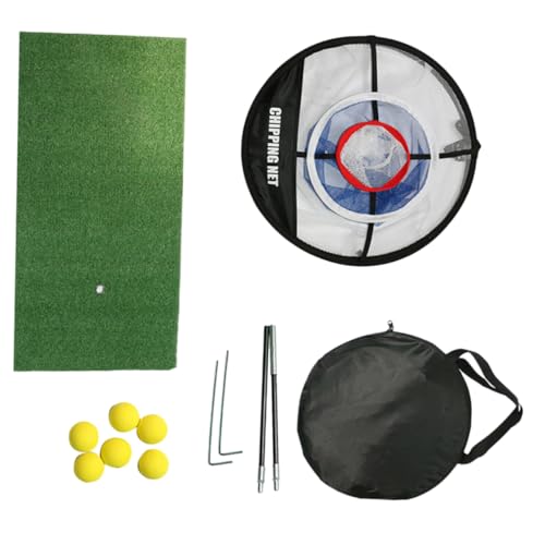 LIOOBO Golf Practice Network 3 Circular Chipping Net Set for Home/Office Portable Training Kit