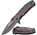 TAC-FORCE Grey TITANIUM Spring Assisted Open TACTICAL Folding Pocket Knife NEW!!