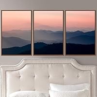 3 Piece Framed Canvas Wall Art Orange Sunset Canvas Prints Home Artwork Decoration for Living Room,Bedroom - 16