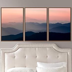 signwin 3 Piece Framed Canvas Wall Art Orange...